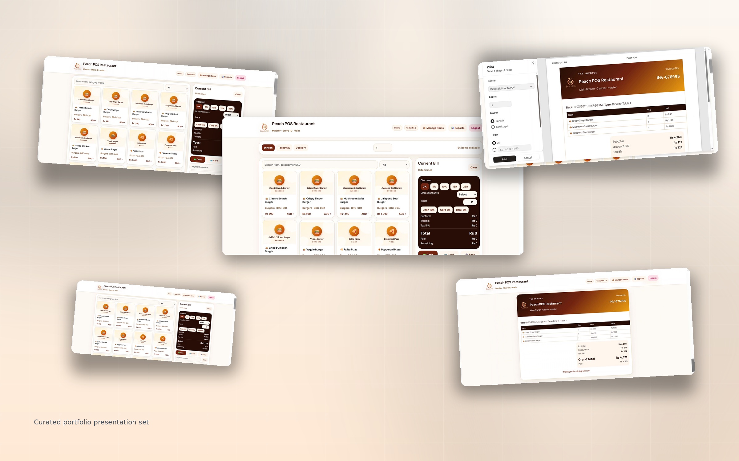 Peach POS interface collection
